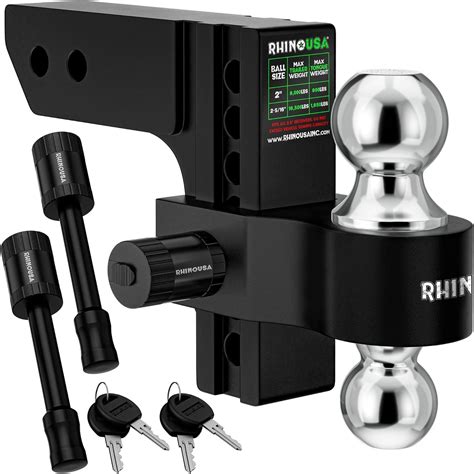 Amazon.com: Rhino USA Towing Bundle - 6" Drop/Rise Adjustable Trailer