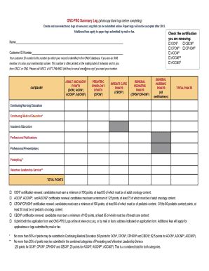 Fillable Online Oncc Create And Save Electronic Logs At Wwwonccorg That