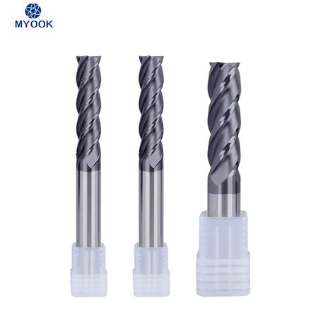 Extended Length 4 2 Flutes Solid Carbide End Mills For Steel