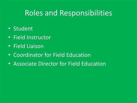 Ppt Field Instructor Orientation Msw Bsw Programs Powerpoint