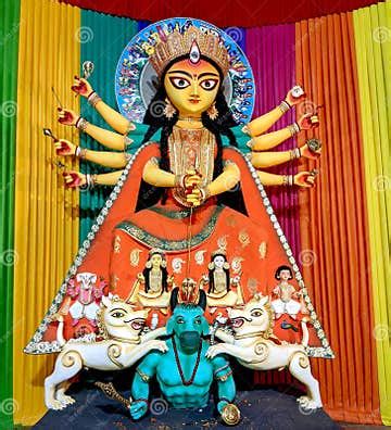 Durga Thakur Standing in Front of a Traditional Indian Temple in Kolkata, India Stock Image ...