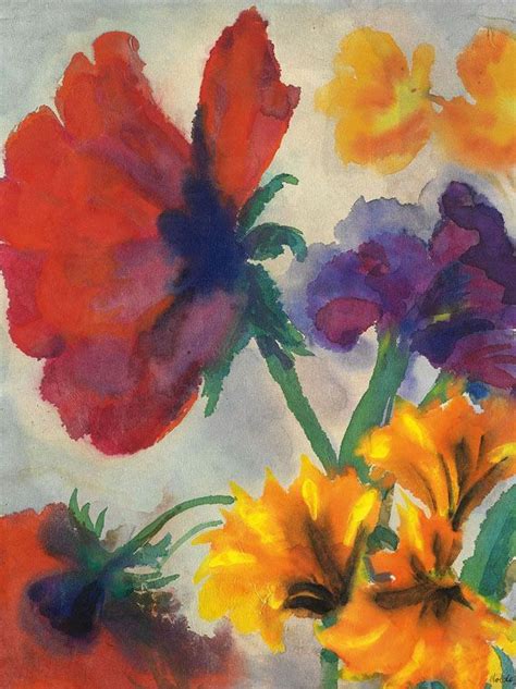 Emil Nolde Garden Tutt Art Emil Nolde Flower Artwork Abstract