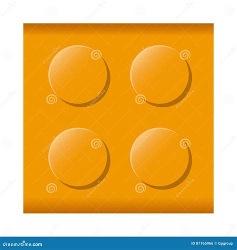 Colorful Lego Square Shape Block Icon Toy Stock Illustration