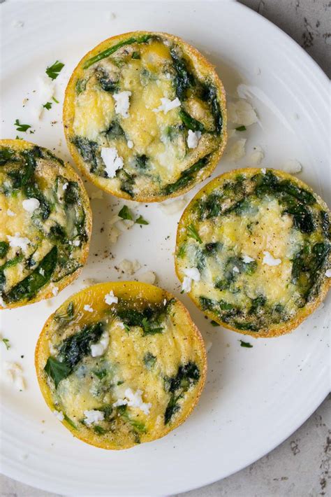 Spinach Egg Muffins with Feta Cheese - Stephanie Kay Nutrition