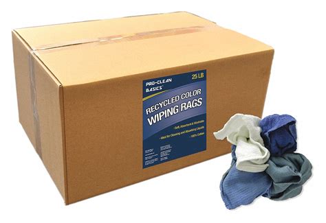 Proclean Basics Recycled Woven Wiping Rags 25 Lb Box 48ux94z99601