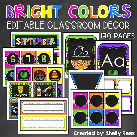 Chalkboard Brights Classroom Decor Appletastic Learning In 2020 Chalkboard Classroom Decor