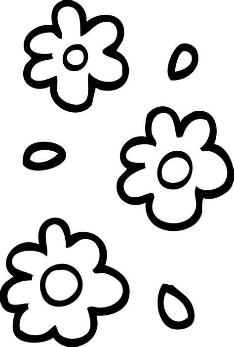 Black And White Cartoon Flower Heads Vector Art At Vecteezy