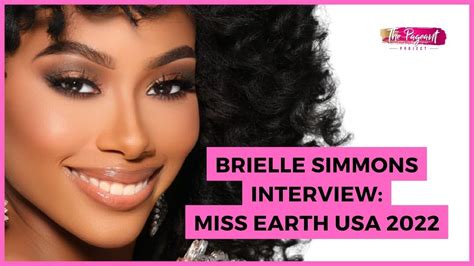 Brielle Simmons Interview Miss Earth Usa Youtube