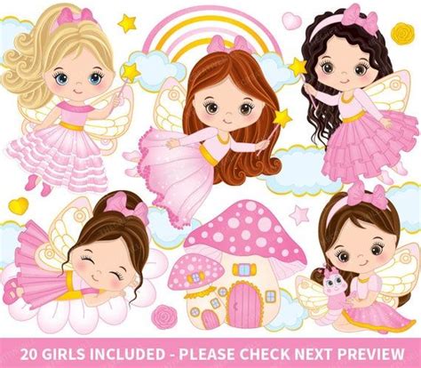 Little Fairy Clipart Vector Fairy Clipart Princess Clipart - Etsy ...