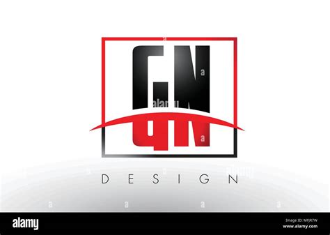 GN G N Logotipo con letras de colores rojo y negro y logo Diseño de