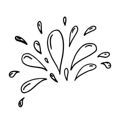 Premium Vector Doodle Water Burst Splash Illustration Hand Drawing