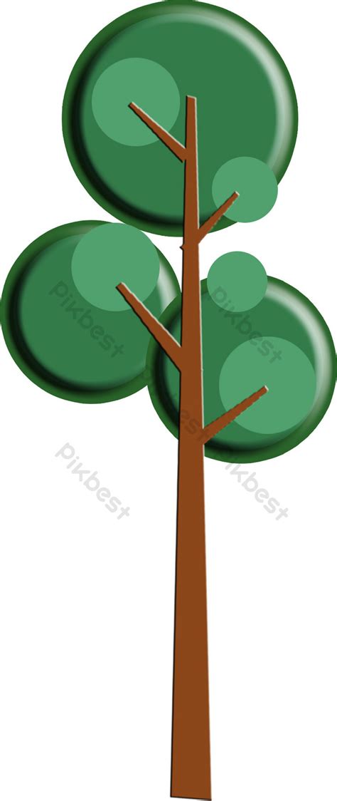 Cartoon Drawing Green Small Tree | PSD PNG Images Free Download - Pikbest