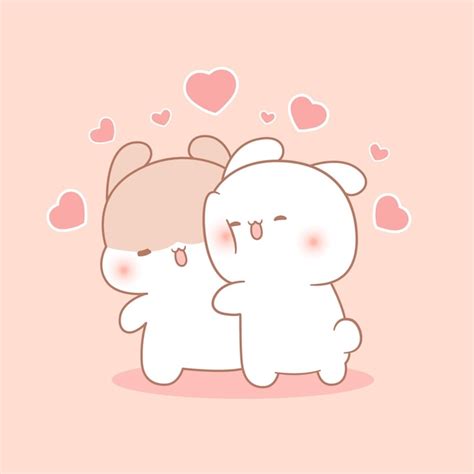 Premium Vector Cute Rabbit Couple Love Hugging Happy Valentine S Day