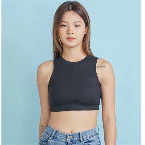 Jual MODAVIE ERLYN Tanktop Korea Korean Crop Tank Top Baju Atasan