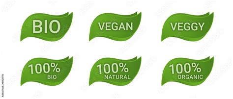 Icon Button Bio Vegan Vegetarisch Vector De Stock Adobe Stock