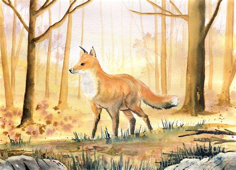 Lone Fox 2 Painting By Melly Terpening Fine Art America