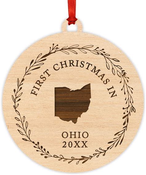 Amazon Andaz Press Custom Year Laser Engraved Wood Us State Round