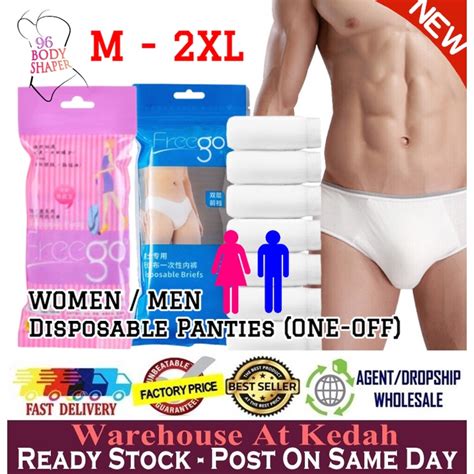 Seluar Pakai Dalam Buang Wanita Lelaki 7 Pcs Set Women Disposable