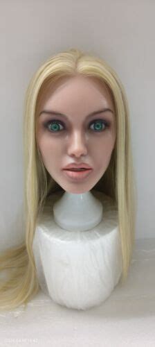 Real Oral Silicone Sex Doll Head Love Toy Implanted Hair Masturbator