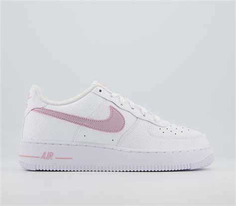 Nike Air Force 1 Boys Trainers White Pink Glaze Womens Trainers