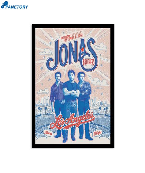 Jonas Brothers Dodger Stadium Los Angeles Ca Sept 9 2023 Poster 2024