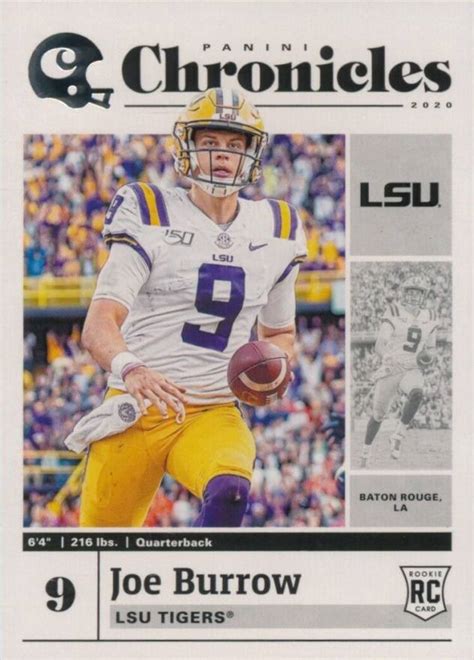 Panini Chronicles Draft Picks Joe Burrow Football Vcp Price Guide