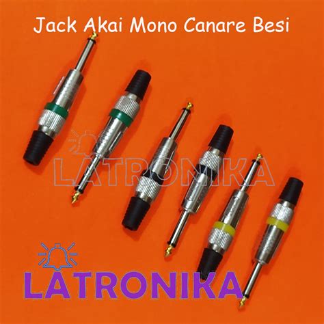 Jual Jack Akai Mono Canare Besi Logam Mic Gitar Bas Keyboard Jek Mono