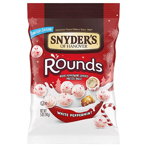 Snyder S Of Hanover Pretzel Balls White Peppermint Rounds 5 Oz Shop