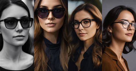 Lexica Women 40 Years Glasses Black Wihte Photo Modern Style 8 K