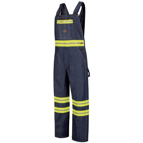 Workwear Uniforms Red Kap Done Right Products Enhanced Visibility Denim Bib Overall