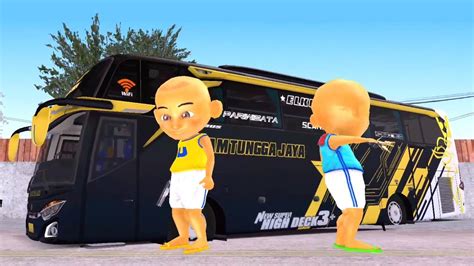 😄upin Ipin Naik Bus Jawa Bisa Terbang Rasanya Enak Banget🚌 Gta Upin