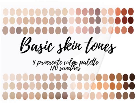 Basic Skin Tones Procreate Color Palette Bundle Ipad Etsy India