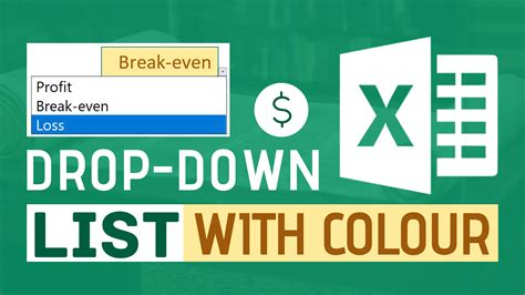 How To Create Drop Down List With Color Excel Dollar Excel