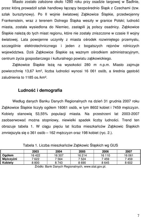 LOKALNY PROGRAM REWITALIZACJI MIASTA ZĄBKOWICE ŚLĄSKIE PDF Darmowe