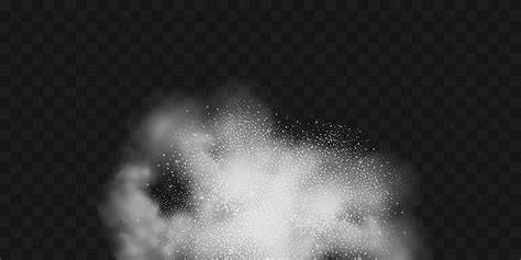 A Realistic Set Of White Clouds Of Flour Sugar Washing Powder An