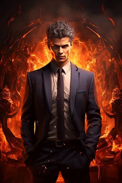 Premium Photo | Man businessman demon devil Satan Lucifer in a suit on ...