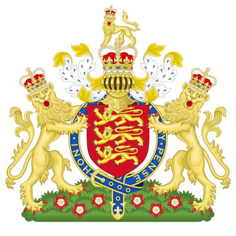 Coat Of Arms Of England Full Achievement Concept Rheraldry