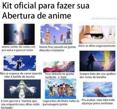 Kit Oficial Para Fazer Sua Abertura De Anime Vamos Sentar De Costas Um