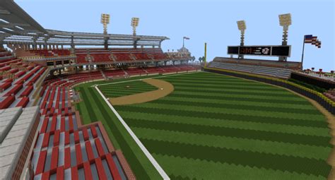 Am Ballpark Baseball Stadium Creation Minecraft Pe Maps