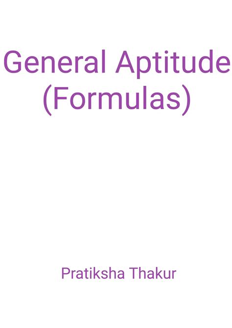 Csir Net General Aptitude Formulas Pdf