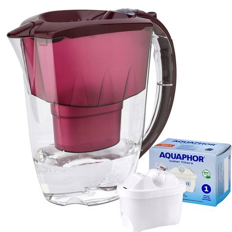 Dzbanek filtrujący Aquaphor Amethyst 2 8 l wiśniowy z filtrem maxfor