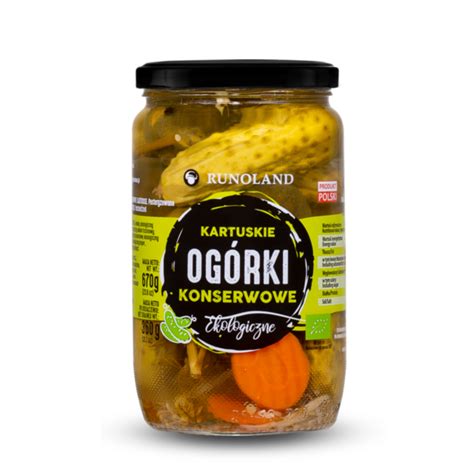 Ogórki konserwowe Kartuskie EKO 670g Runoland sklep idelikatesy24 pl