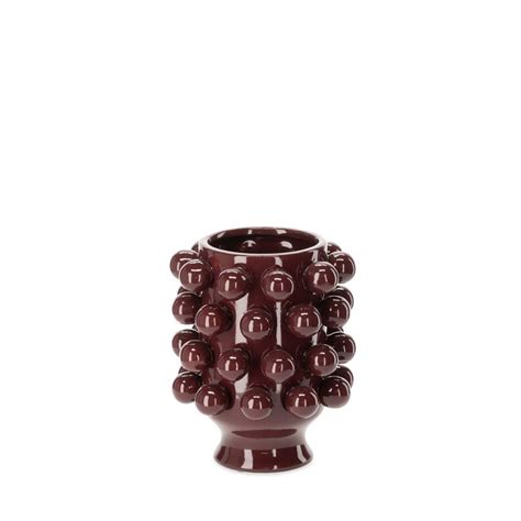 Vase C Ramique De D Coration Grappa Aubergine Athezza