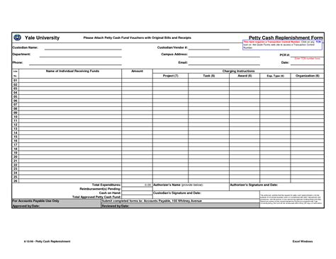 Petty Cash Accounting Journal Template | Bizmanualz - Free Printable ...