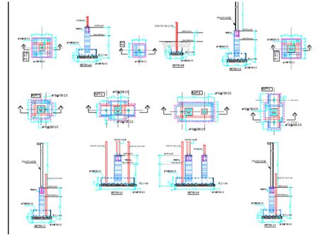 typical footing layout