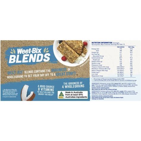 Sanitarium Weet Bix Blends Multi Grain Breakfast Cereal Dinkum