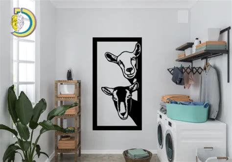 Goats Wall Decor Vector Dxf Svg Cdr File Vector For Cnc Plasma Router