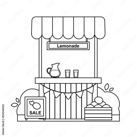 Lemonade Stand Coloring Page