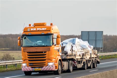 Scania R410 Highline From V D Vlist Holland Transport In Movement