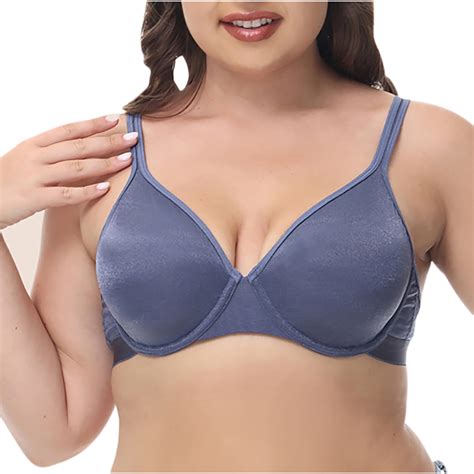 Plus Size Seamless Bra Womens Wireless Push Up Sports Bra Sexy V Neck